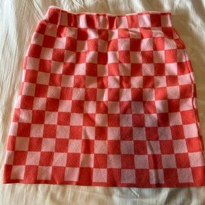 Edit by nine checkered skirt